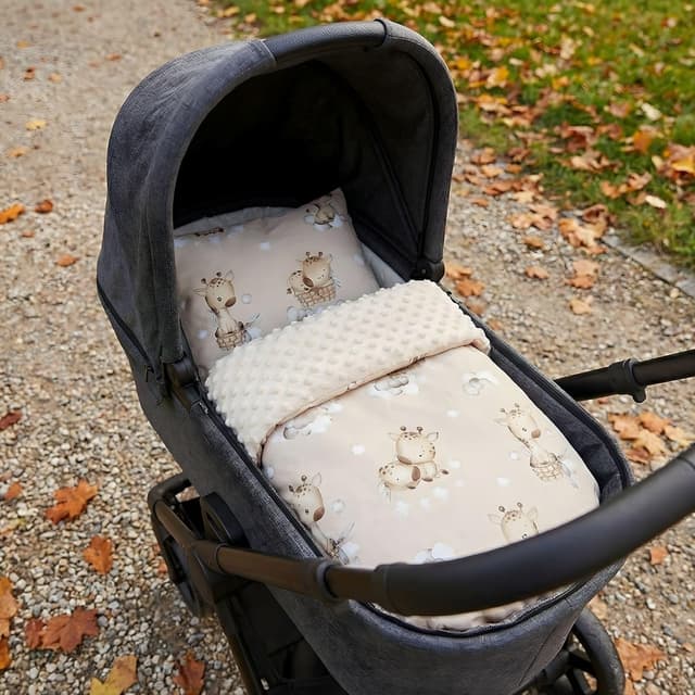 Detalle 2 de Babydecke & Kuscheldecke Winterdecke mit Plüschstoff (75x60 cm + Kissen 35x30 cm oder 75x100 cm) – Oeko-Tex