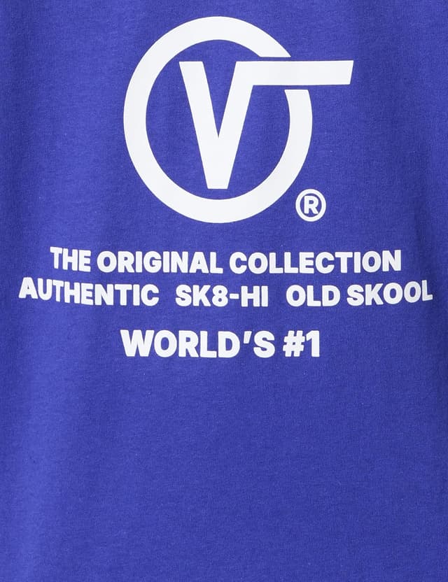 Detalle de Vans maglietta uomo con grafica e schiena accatastata Black/White in 100% cotone