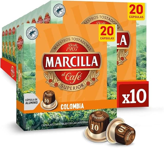Imagen de Marcilla Cápsulas Colombia Intensidad 10 para Nespresso ☕️ en OfertitasTOP