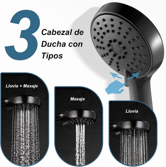 Thumbnail 1 de OFFO Alcachofa Ducha 1,6 m 3 modos