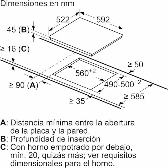 Detalle de Bosch PKM875DP1D placa vitrocerámica 80 cm