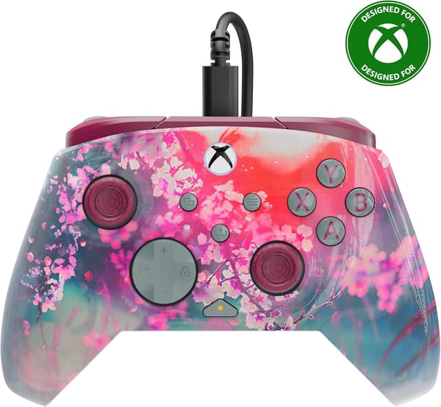 Detalle de Turtle Beach Rematch Advanced Kyoto Bloom Wired Gaming Controller (Xbox & PC) – Lenticular design, Hall-Effect triggers