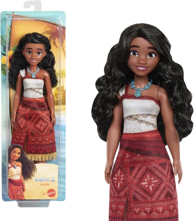 Detalle de Mattel Disney Vaiana 2 Muñeca de moda Vaiana con 2 accesorios JBT56