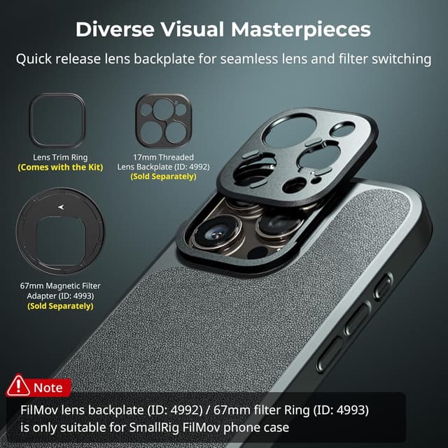 Thumbnail 3 de SMALLRIG 4828 Mobile Video Cage per iPhone 16 Pro