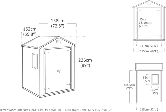 Thumbnail 2 de Keter Manor 6X5 - Caseta de jardín con ventilación