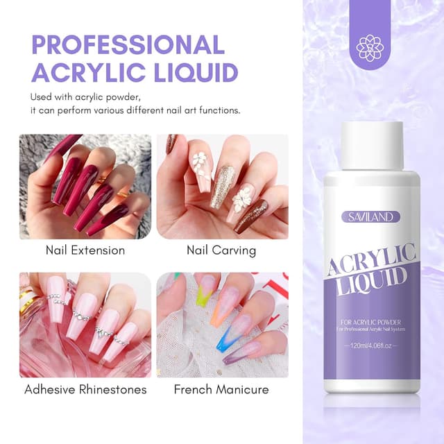 Detalle de Saviland Acryl Nagelset 120ML Monomer