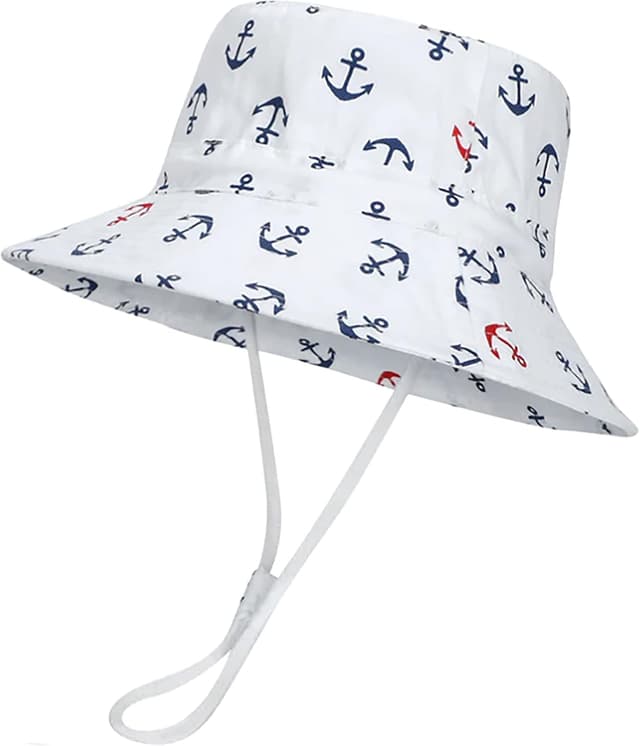 Detalle de XYIYI Unisex Sonnenhut aus Baumwolle und Mesh-Futter für Kinder von 1 bis 8 Jahren