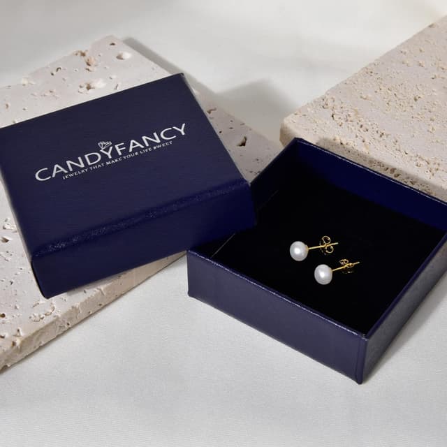 Detalle 2 de Süßwasserperlen Ohrringe 925 Silber 5 mm