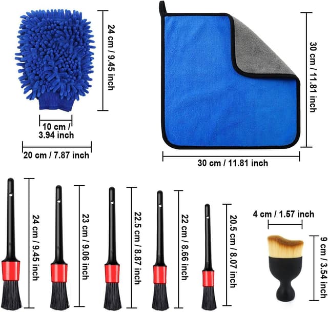 Thumbnail 1 de Xemnys Car Detailing Brushes 8-pc Kit
