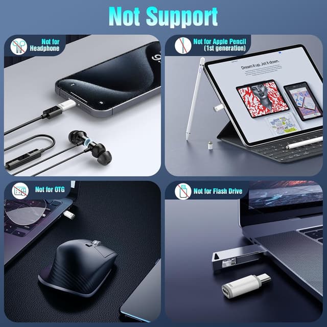 Detalle 2 de TiMOVO USB C Lightning adapter 10W