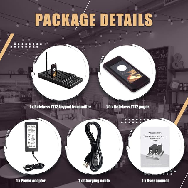 Thumbnail 6 de Retekess T112 restaurant pager system 20 pagers