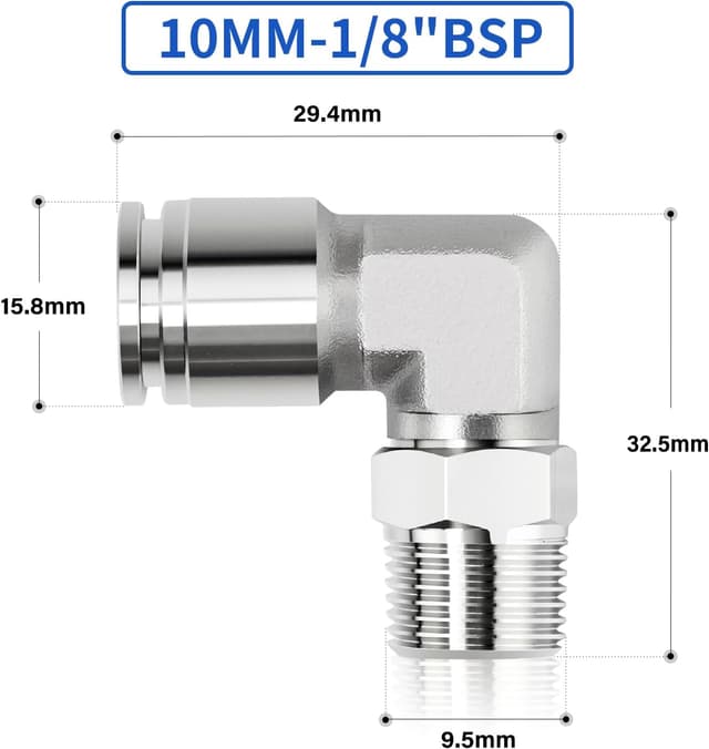 Thumbnail 1 de ERGAOBOY 2x10mm Rohr Ø x 1/8 BSP Edelstahl