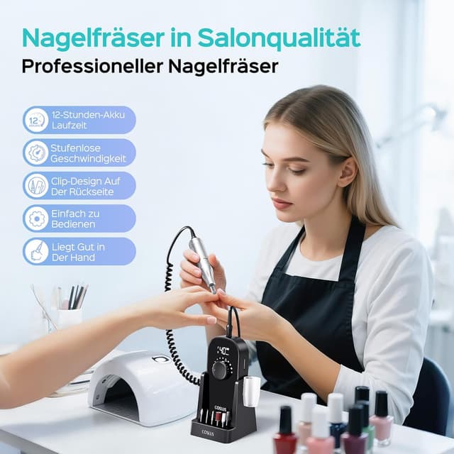 Detalle de COSLUS E51 elektrische Nagelfräser 40.000 U/min