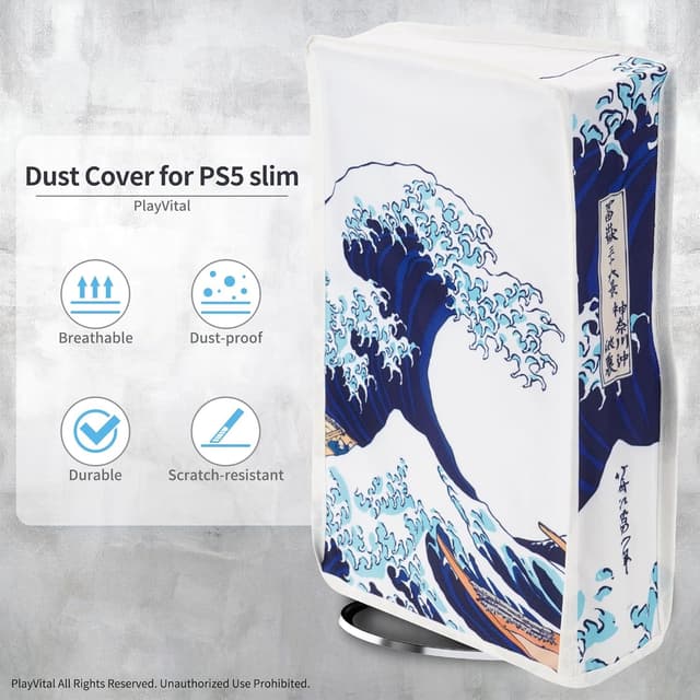 Detalle de PlayVital PS5 Slim dust cover sleeve