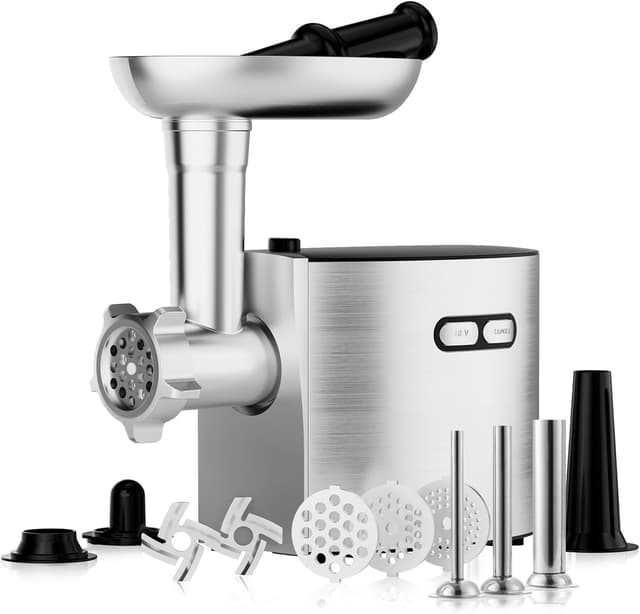 Imagen de CHEFFANO Meat Grinder with 3 Plates and Sausage Tubes 🍖 en OfertitasTOP