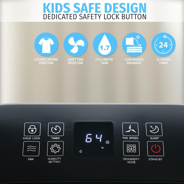 Thumbnail 5 de Nyxi 20L/Day Dehumidifier with 6.5L Tank