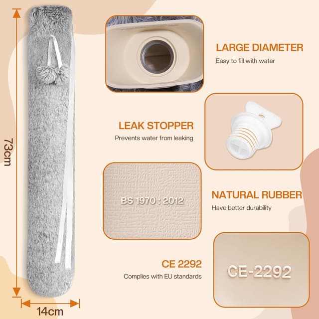 Detalle 2 de BOLEi Extra Lang Wärmflasche 73 cm