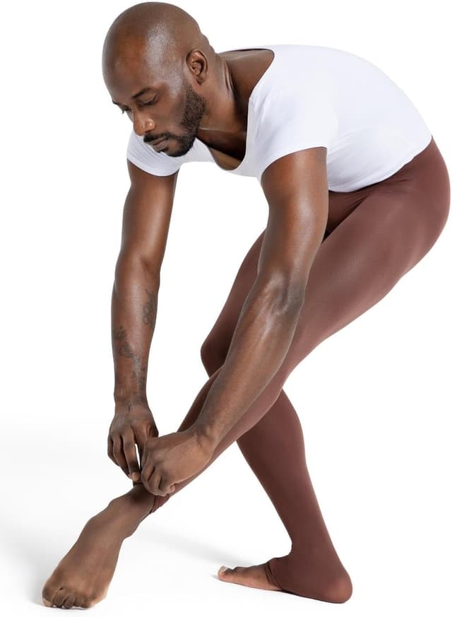 Detalle de Capezio Damen Steigbügelhose mit selbstgestrickter Optik – ultraweich, ohne elastischen Bund