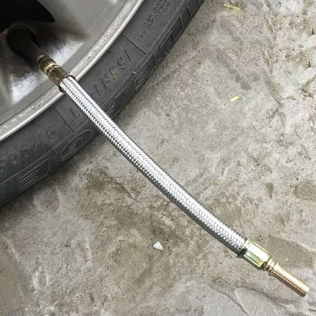 Detalle 2 de Ianulus Valve Extension (4-pack) – Tyre Valve Extenders Adapter with 2 Clamps, 18cm length