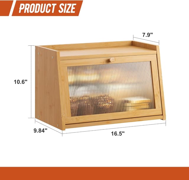 Thumbnail 6 de GHWIE Large Bread Box with Acrylic Door