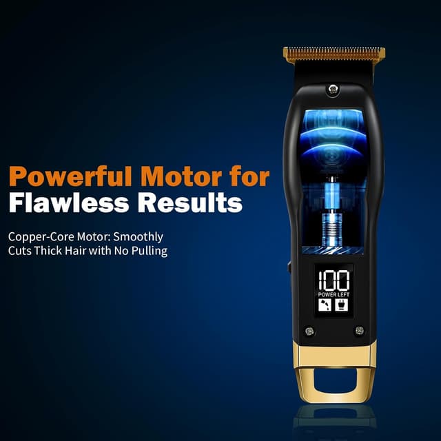 Detalle 2 de Elehomyou Beard Trimmer for Men (Rechargeable, Cordless) for Face, Neck & Body Grooming