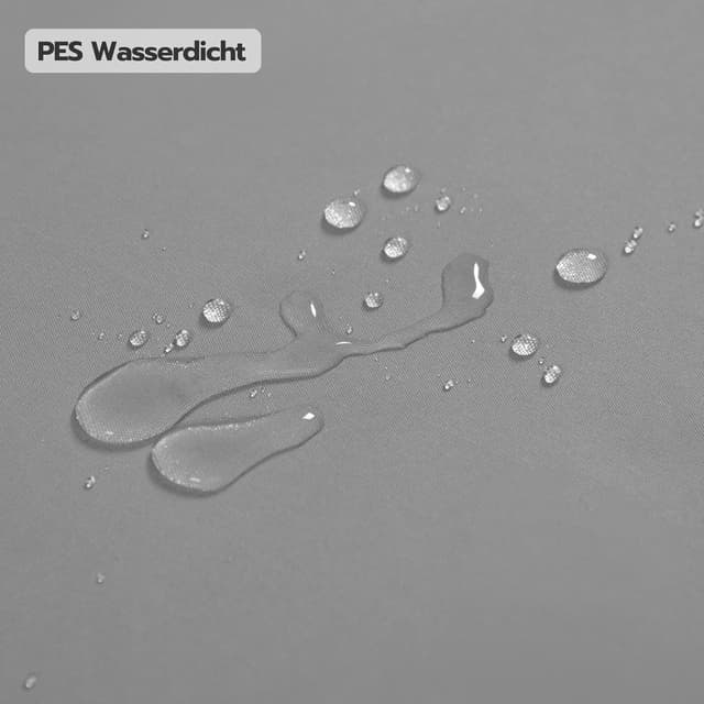 Detalle 2 de LARMNEE Vela ombreggiante PES 2x3 m con protezione UV 93% e occhielli metallici, grigio chiaro ELG23SP02