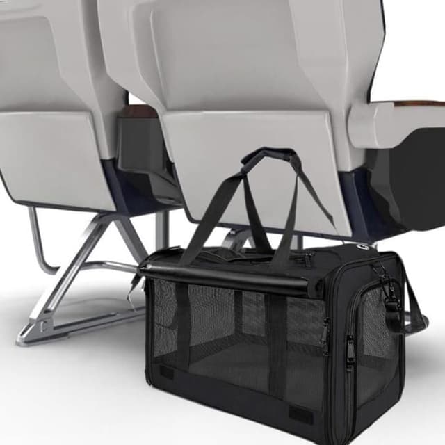 Detalle 1 de SHJOEE Soft Sided Cat/Dog/Pet Carrier Bag (46 x 30 x 30 cm) with Shoulder Strap & Removable Mat