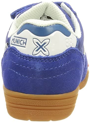 Detalle de Munich Gresca Kid VCO S en azul (605) — zapatillas unisex para niños con cierre de velcro