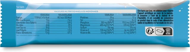 Detalle de EAFIT La Barre Protéines Vitamines Cookies & cream – Présentoir de 24 barres