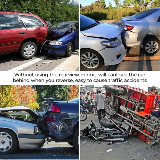 Detalle 2 de JOYTUTUS Universal 11.81" Panoramic Convex Rear View Mirror (Clear Clip-On)