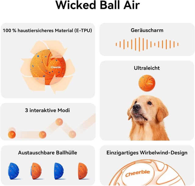 Detalle 2 de Cheerble Wicked Ball Air: 3 Modi, LED