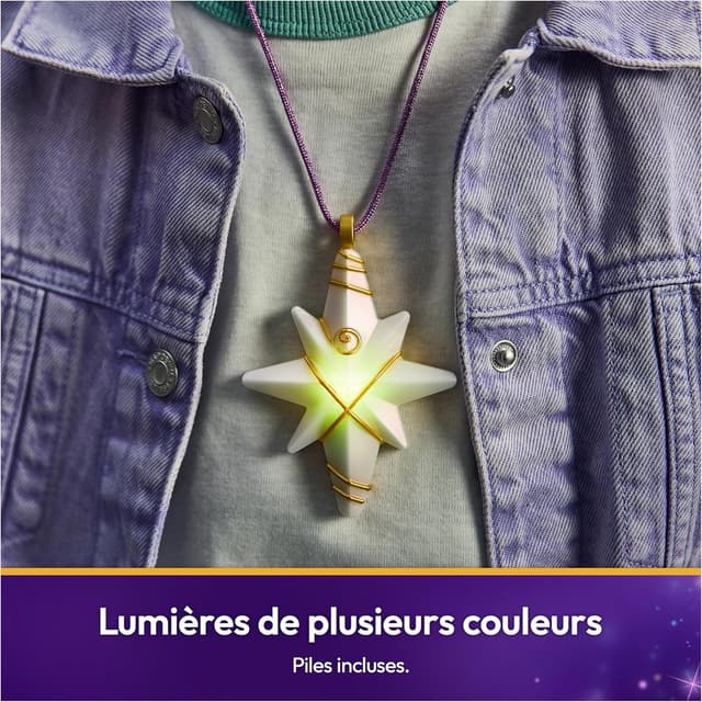 Detalle 2 de Unicorn Academy L’Ecole des Licornes : collier lumineux et bague pailletée Sophia