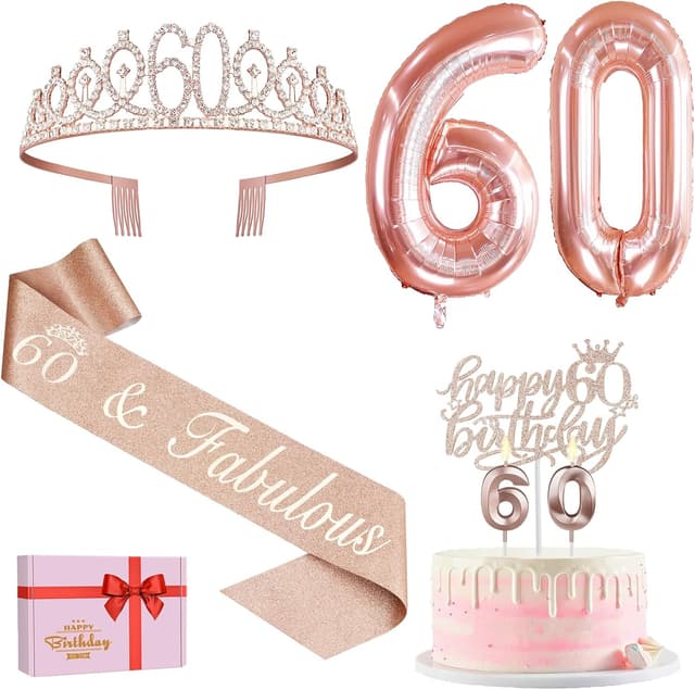 Imagen de 60th Birthday decorations for women set en OfertitasTOP