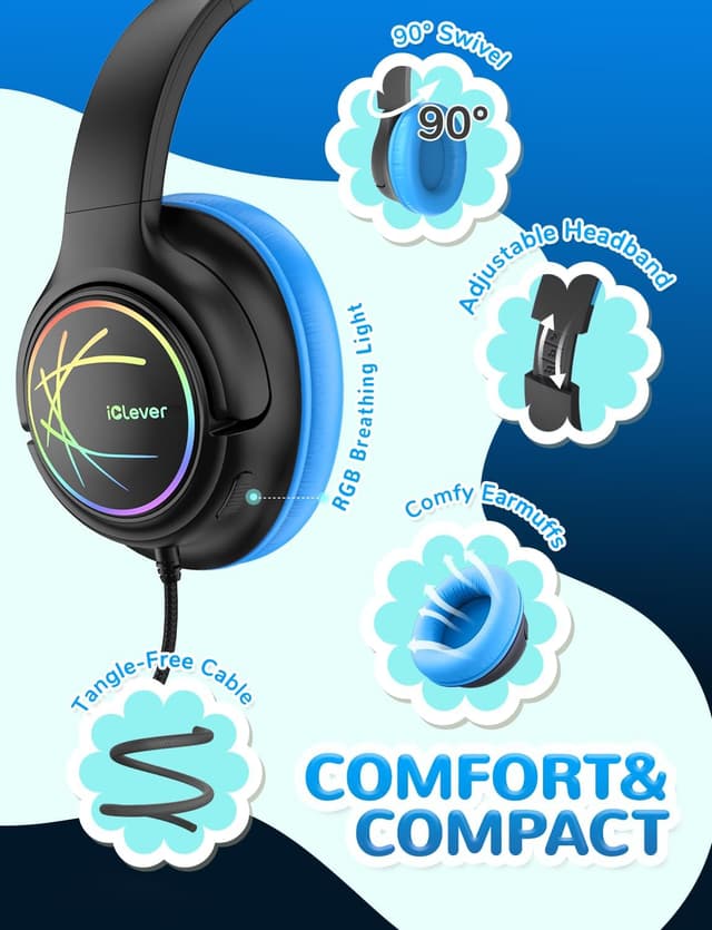 Thumbnail 5 de iClever Kopfhörer Kinder USB C 85 dBA