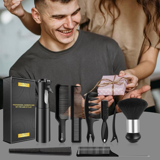 Thumbnail 6 de DUAIU 9 Pcs Hair Comb Set for Barbers