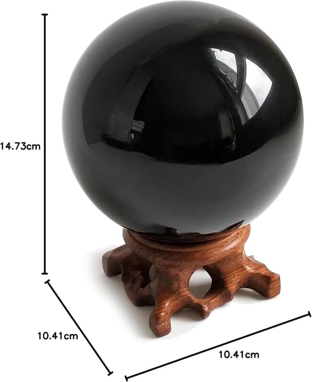 Thumbnail 6 de Black Obsidian 90 mm crystal ball