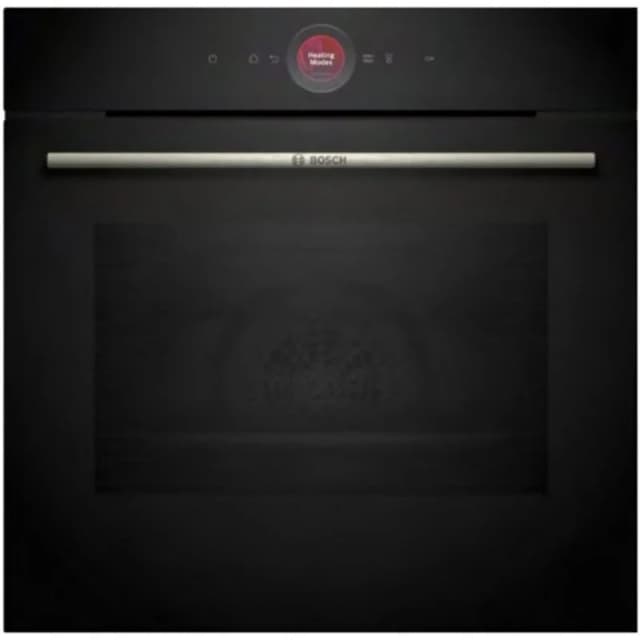 Detalle de Bosch Serie 8 HBG724AB1 horno eléctrico empotrable negro de 71 L con display TFT y 3D Hot Air