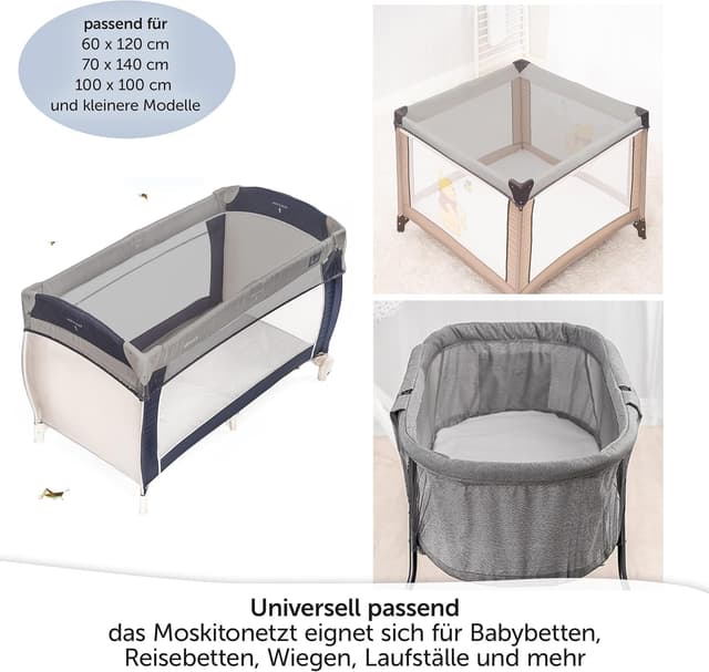 Detalle de Zamboo Insektenschutz Moskitonetz Universal für Babybetten