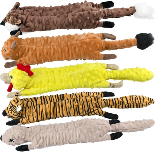 Detalle de Lot de 5 jouets couineurs en peluche à bulles SHARLOVY pour chiot (sans rembourrage)