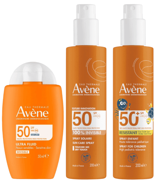 Detalle de Avène Ultra Fluid Invisible SPF50 + Sprays Familiares ☀