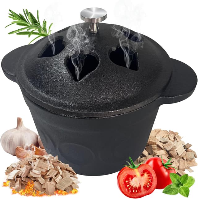 Imagen de BOLVOUD Cast Iron Smoker Roaster en OfertitasTOP