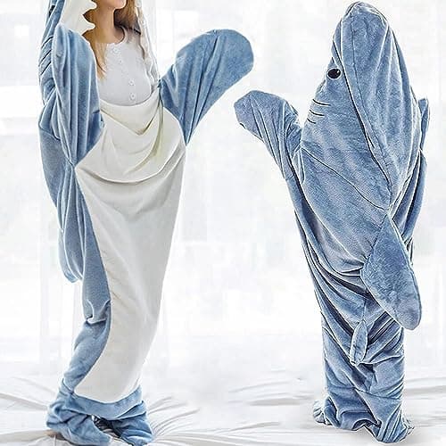 Thumbnail 5 de inkArts Shark Blanket Hoodie Onesie wearable shark sleeping bag