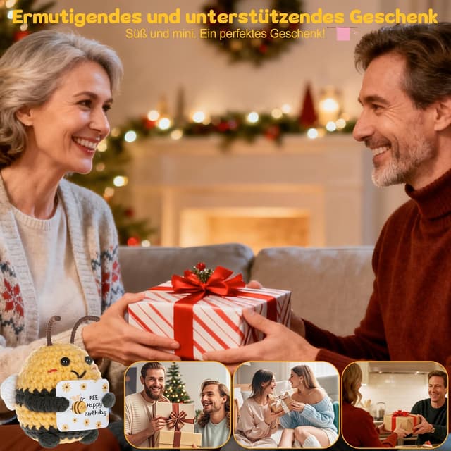 Detalle 1 de MLZTINGR Handgehäkelte Glücksbiene Geschenkset