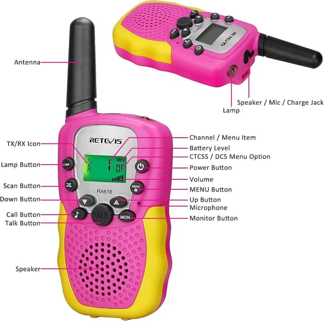 Thumbnail 1 de Retevis RT388 Talkie‑walkie enfants 8 canaux