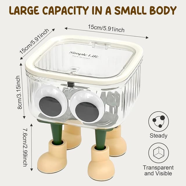 Detalle de Cylogia desktop hair accessories organiser storage box (transparent) for girls