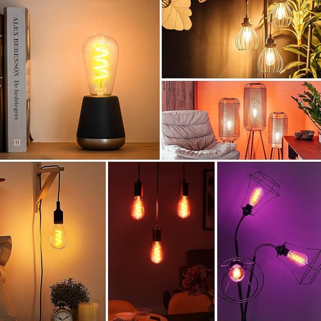 Thumbnail 6 de LVWIT Pack 6 Bombillas Vintage LED E27, Luz Cálida 2500K 🕯