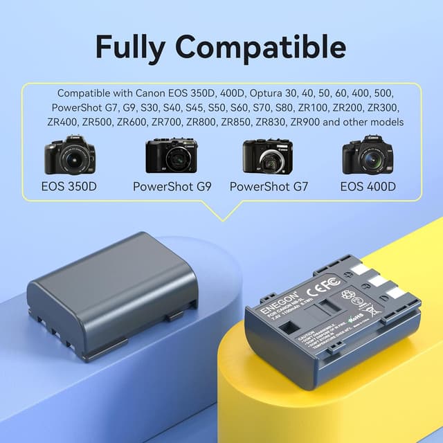 Thumbnail 1 de ENEGON NB-2L NB-2LH Akku 1100mAh 2er-Pack