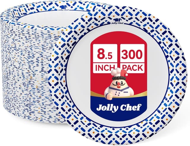 Imagen de JOLLY CHEF 8.5 Inch Paper Plates 300 pack en OfertitasTOP