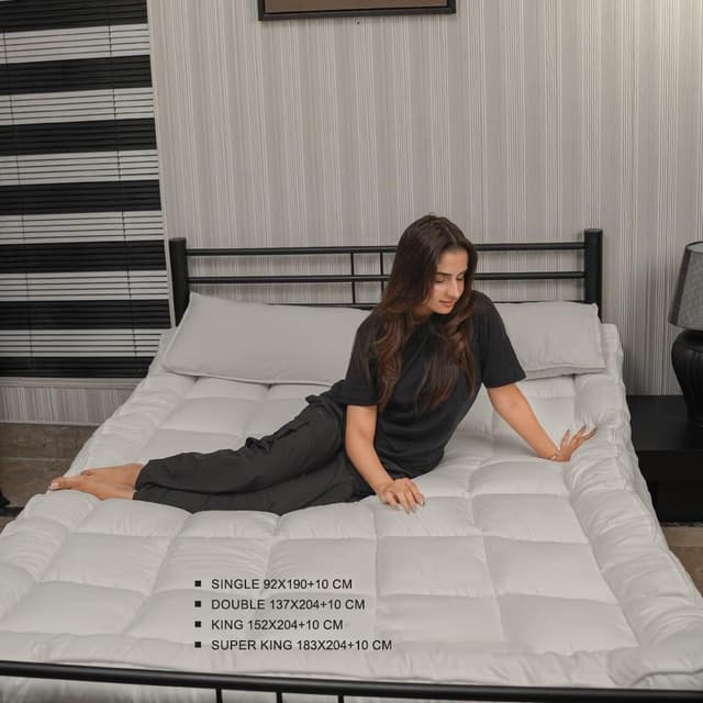 Thumbnail 6 de LOOMERIG Premium Microfiber Mattress Topper 137x190cm