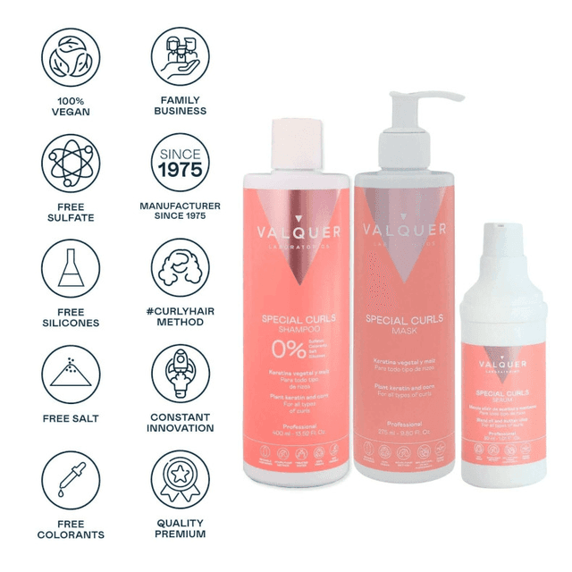 Thumbnail 1 de Valquer Pack Rizos — Champú 400 ml + Mascarilla 275 ml + Sérum 30 ml 💇♀